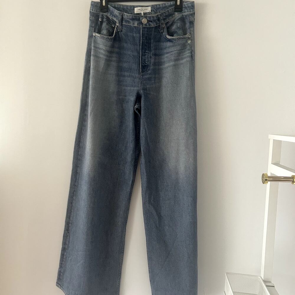 Rag & Bone Miramar Sofie Raily Cotton Terry Wide-Leg Pants NWT Size 29 - Picture 2 of 6